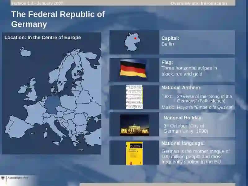 DeutschlandGermany – an Overview 2