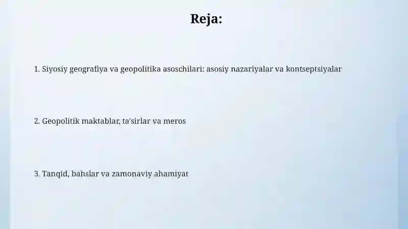 Siyosiy geografiya va geopolitika 2