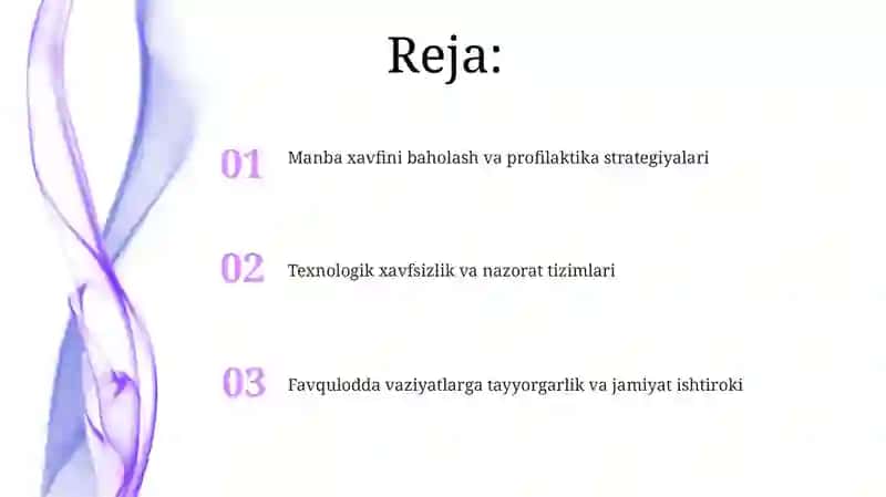 Texnogen xususiyatli favqulodda vaziyatlarni oldini olish chora-tadbirlari 2