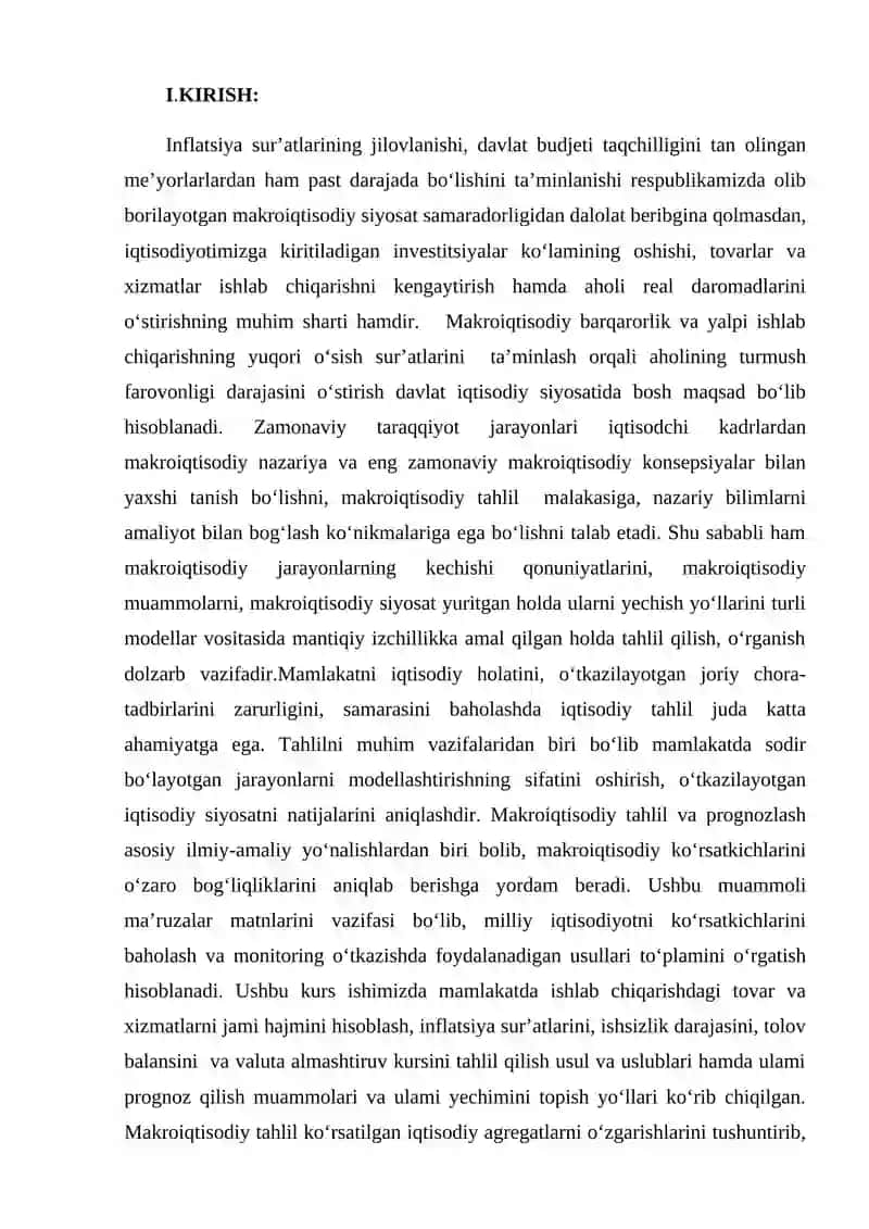 ASOSIY MAKROIQTISODIY QIYOSIY TAXLIL 2