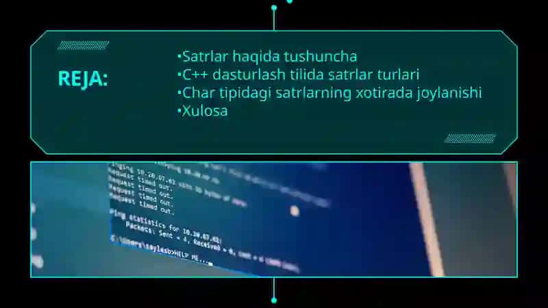 Char toifasidagi satrlar haqida umumiy malumot 2