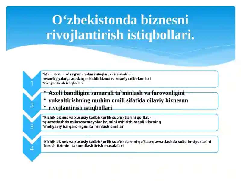 BIZNES ASOSLARI FANIDAN TAQDIMOT 2