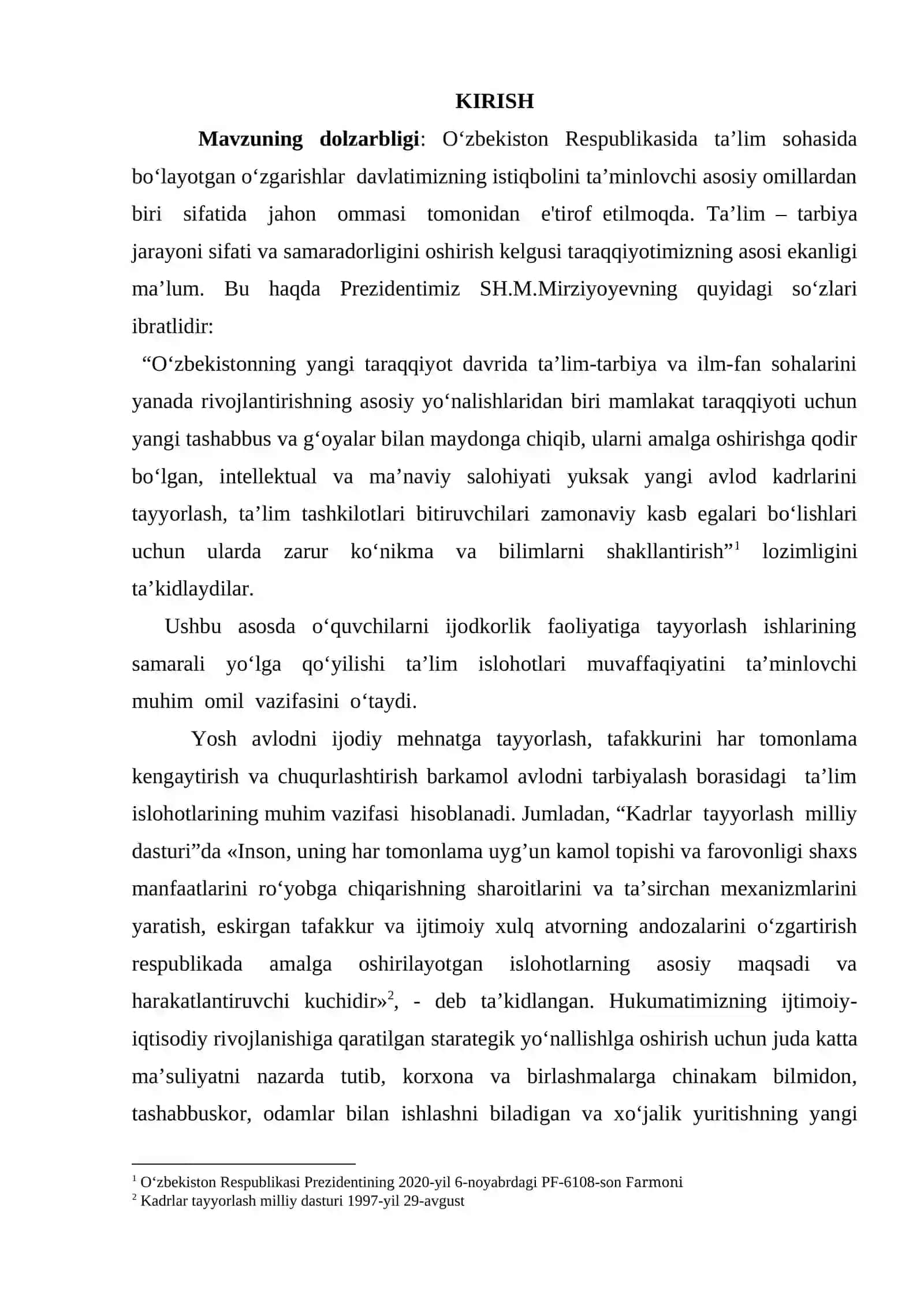 Oliy va o'rta maxsus ta'limda mehnat ta'limi metodikasi bilan bog'liq fanlar, ularning tekshirish metodlari 2