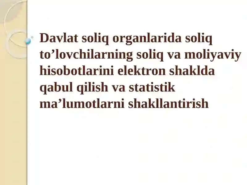 ELEKTRON HISOBOT VA UNI JO’NATISH TARTIBI 2
