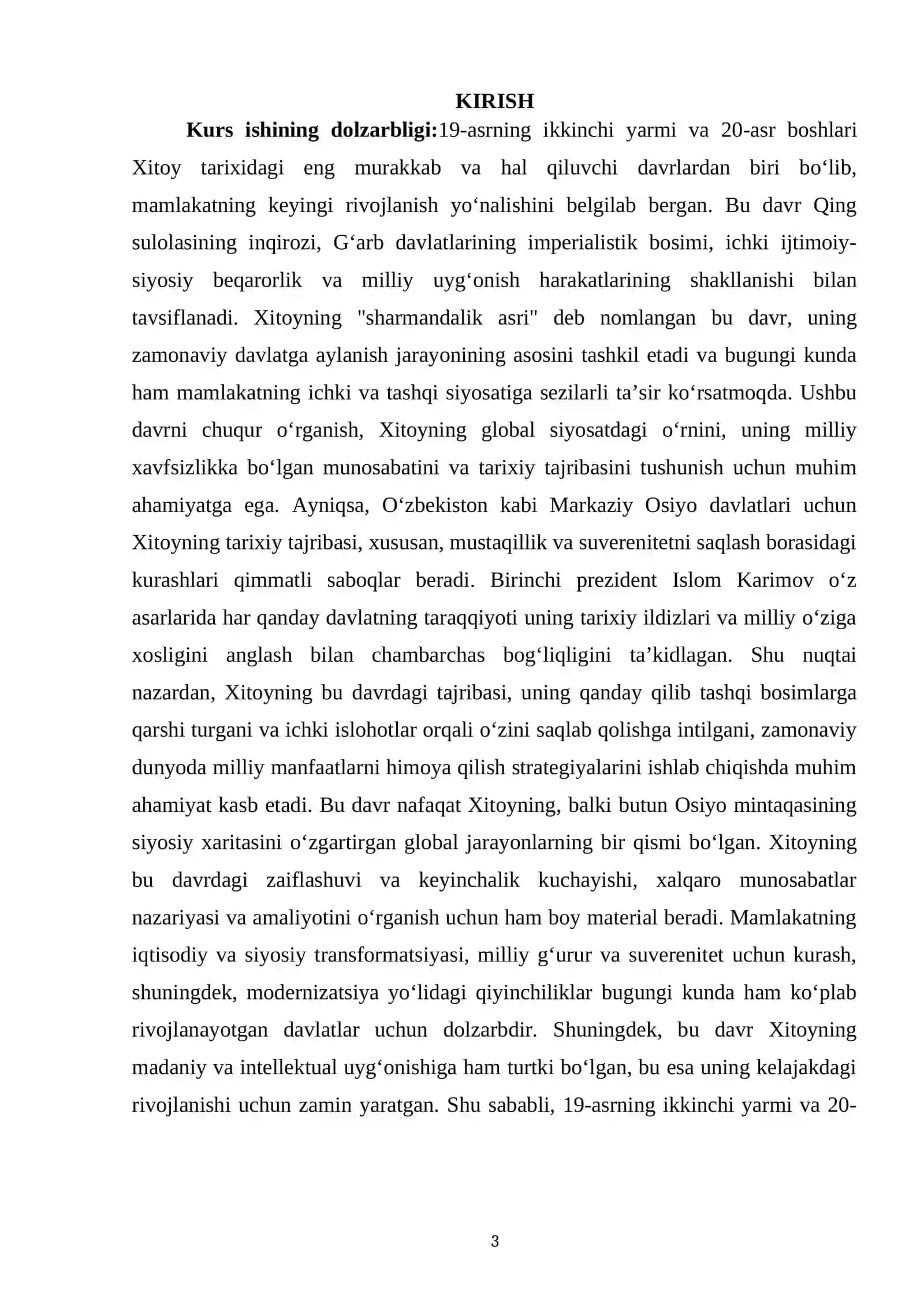 XIX ASR IKKINCHI YARMIDA XITOYNING IJTIMOIY-SIYOSIY INQIROZI VA TASHQI BOSIMLAR 2