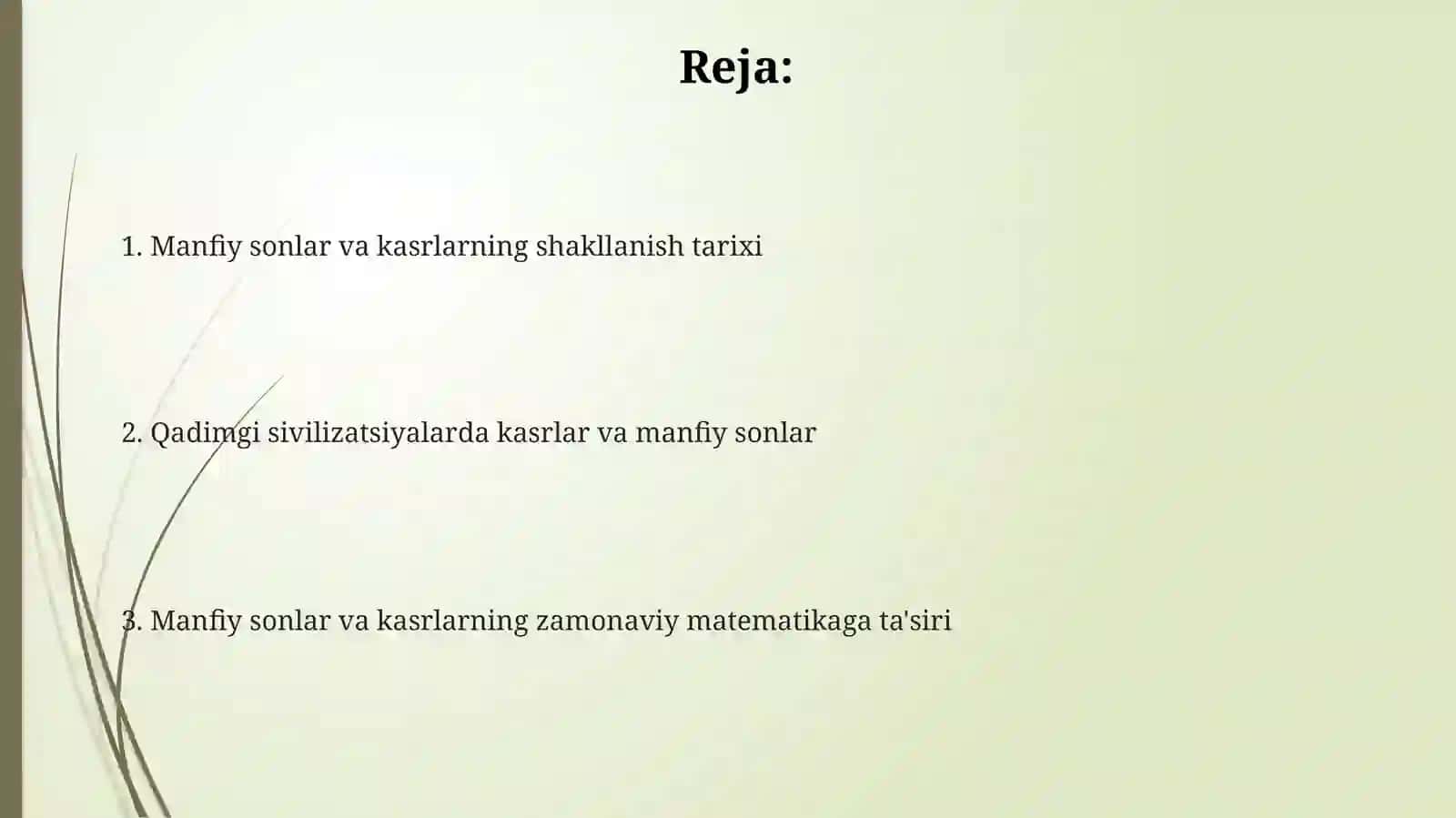 Manfiy son va kasr tushunchasining vujudga kelishi haqida tarixiy maʼlumot 2