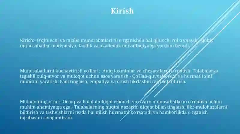 Boshlang‘Ich Ta‘Limda O‘Qituvchi Va O‘Quvchi Munosabatlarini Yaxshilash Yo'Llari 2