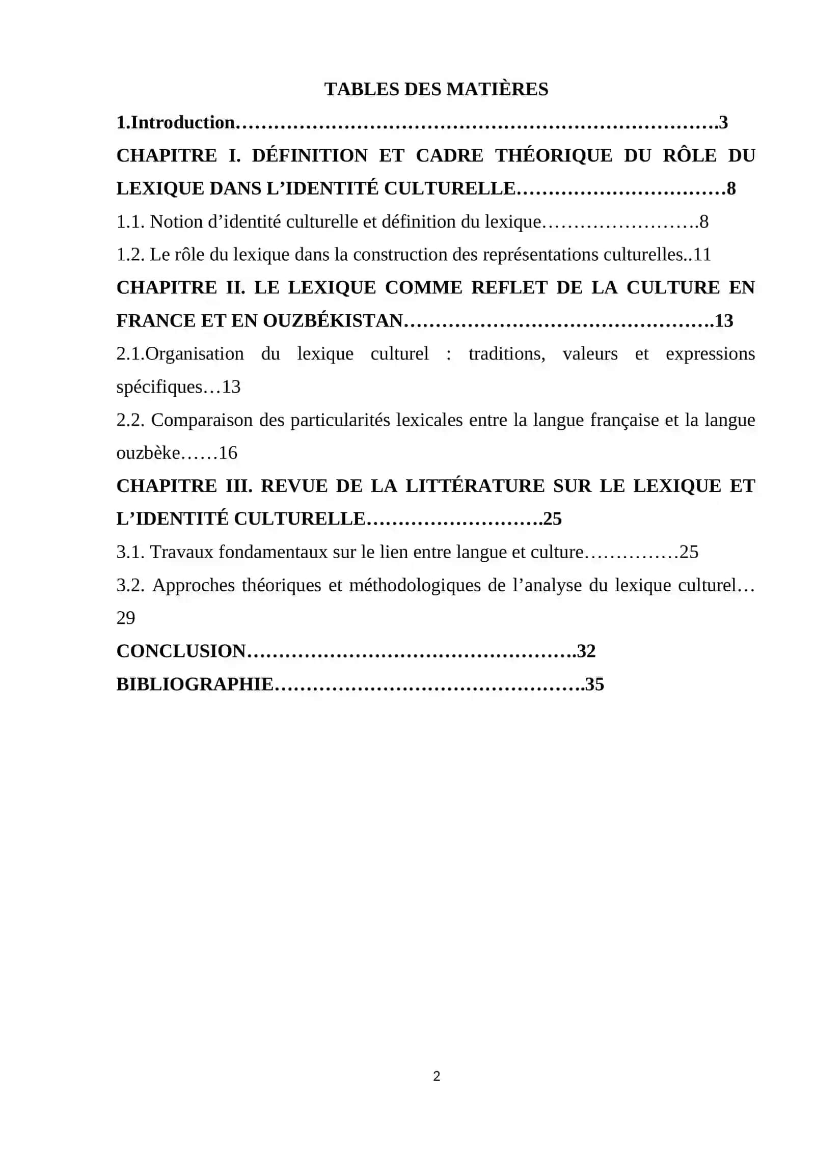 Le rôle du lexique dans la construction de l'identité culturelle en France et en Ouzbékistan 2