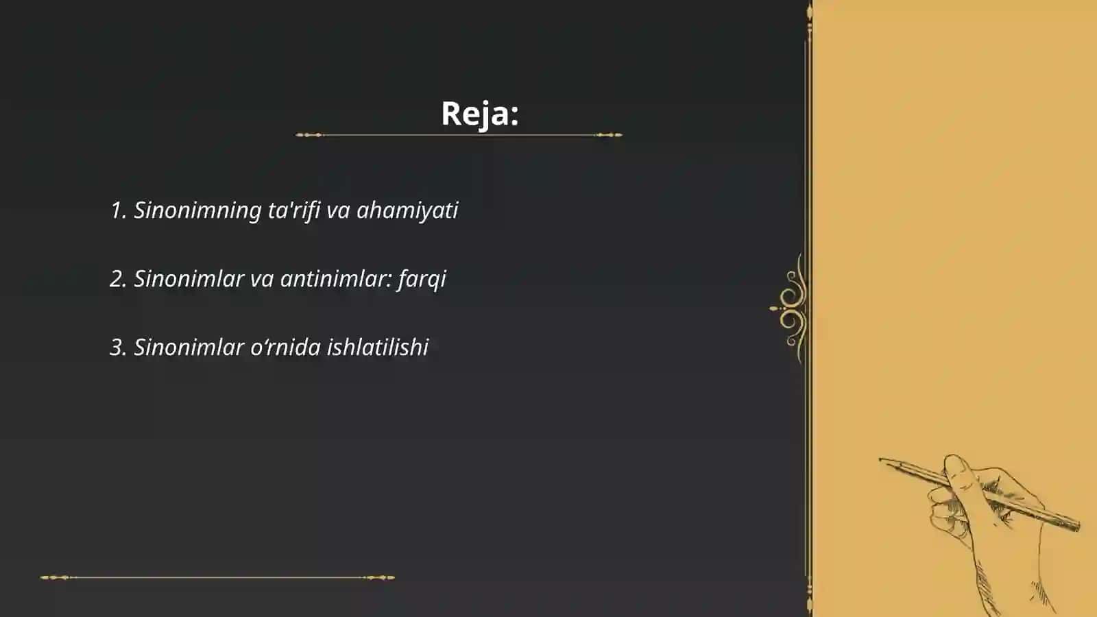 Sinonimlar mavzusida kichik kitobcha yasash 2