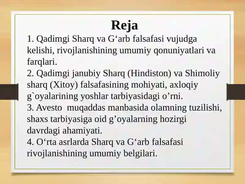 Qadimgi Sharq va G‘arb falsafasi 2