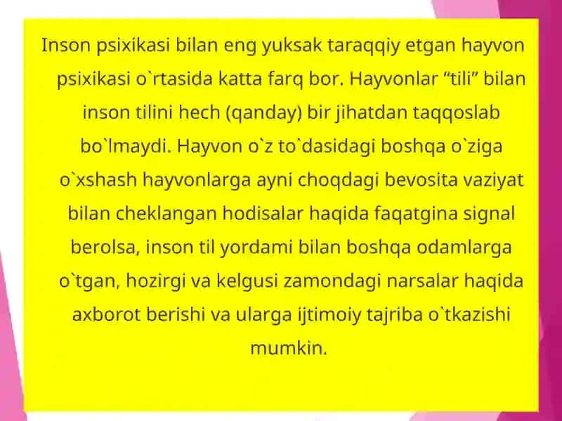 Inson psixikasining ontogenezda rivojlanishi 2