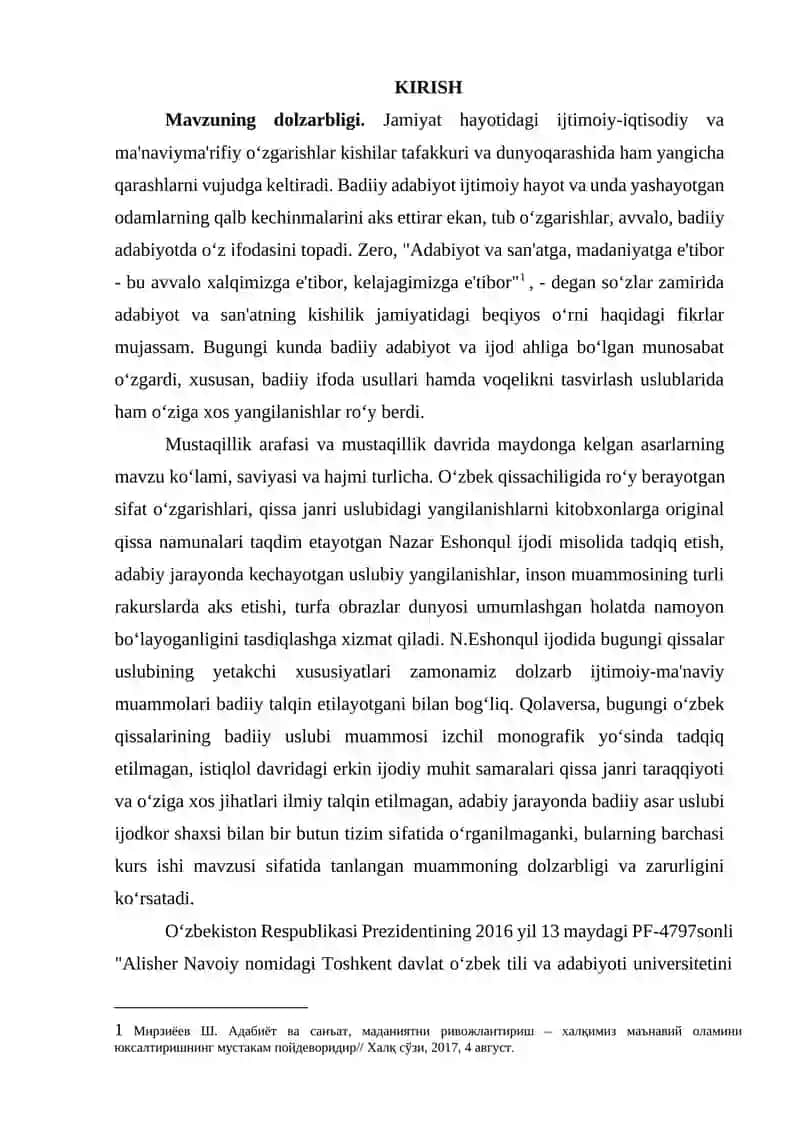 BADIIY ASARDA MAVZU VA G‘OYA  NAZAR ESHONQUL ASARLARI ASOSIDA.docx 2