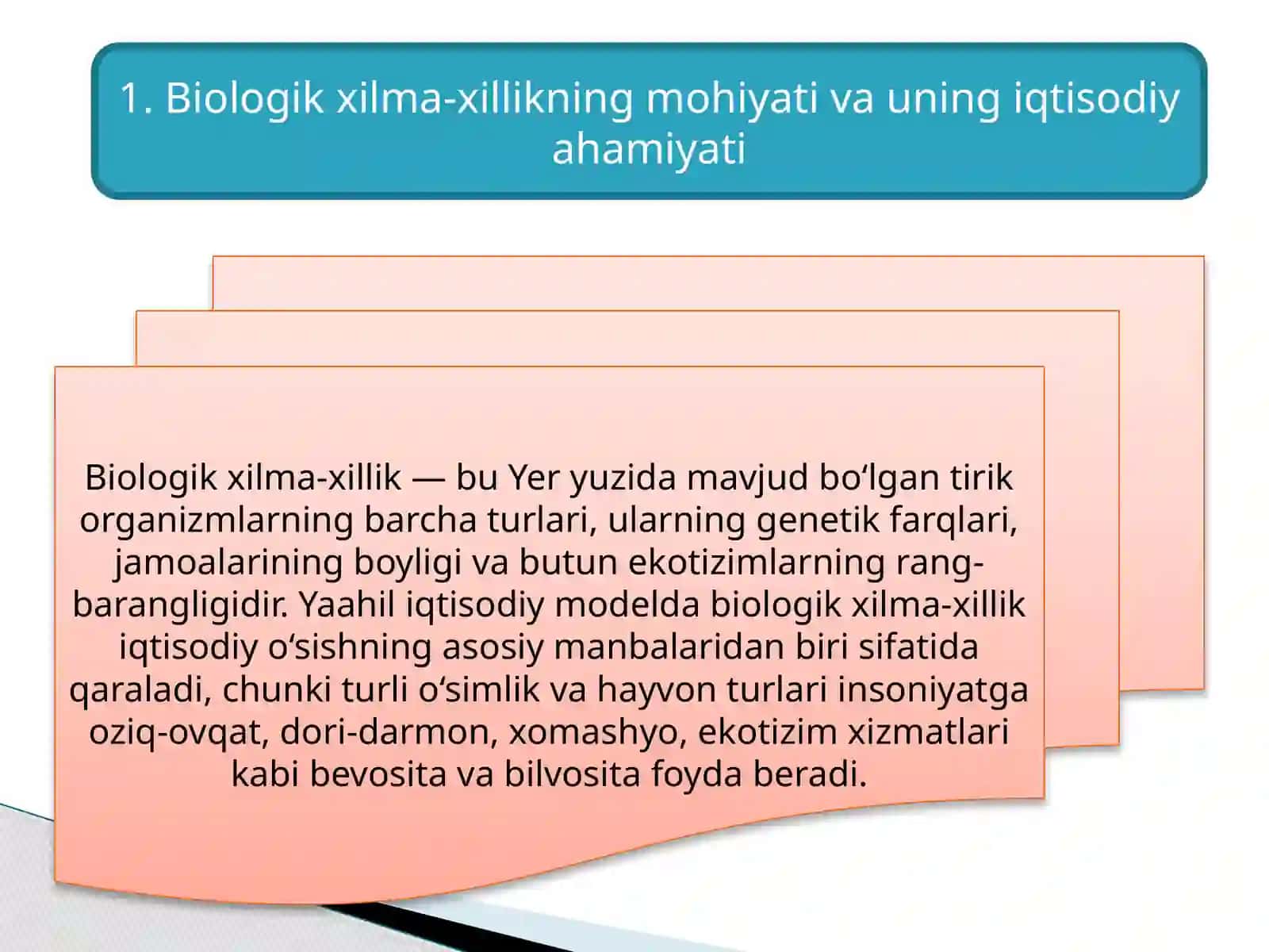 Biologik xilma-xillikning mohiyati va uning iqtisodiy ahаmiyati 2