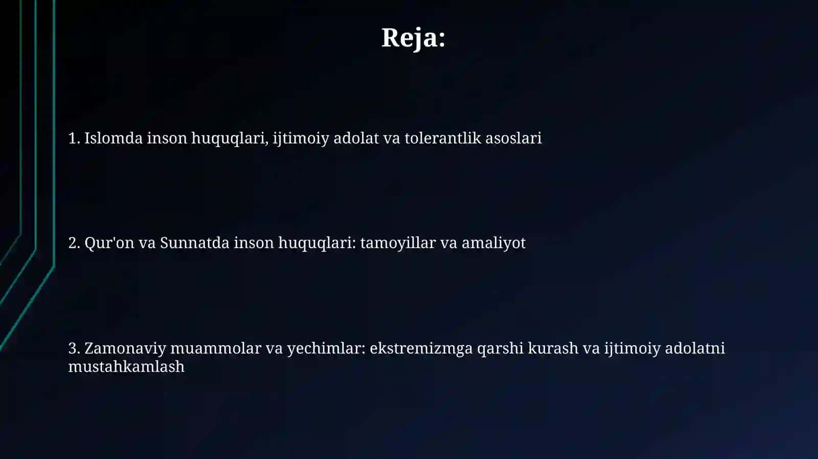 Islomda Inson Huquqlari Asoslari 2