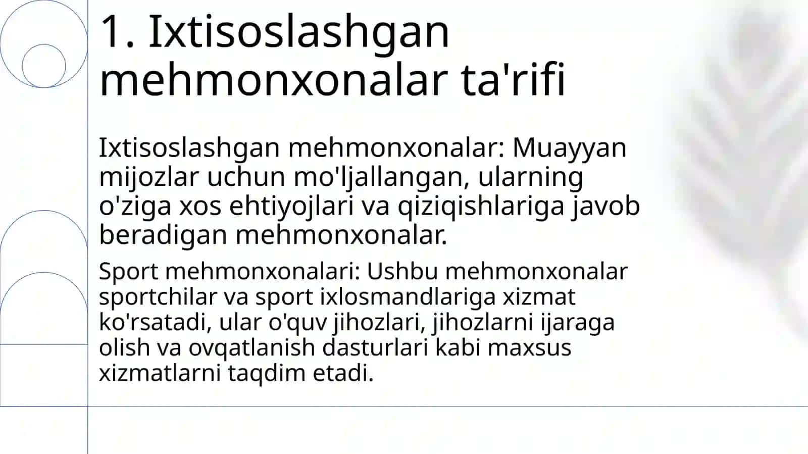 Ixtisoslashgan Mehmonxonalarni Tashkil Etish Geografiyasi 2