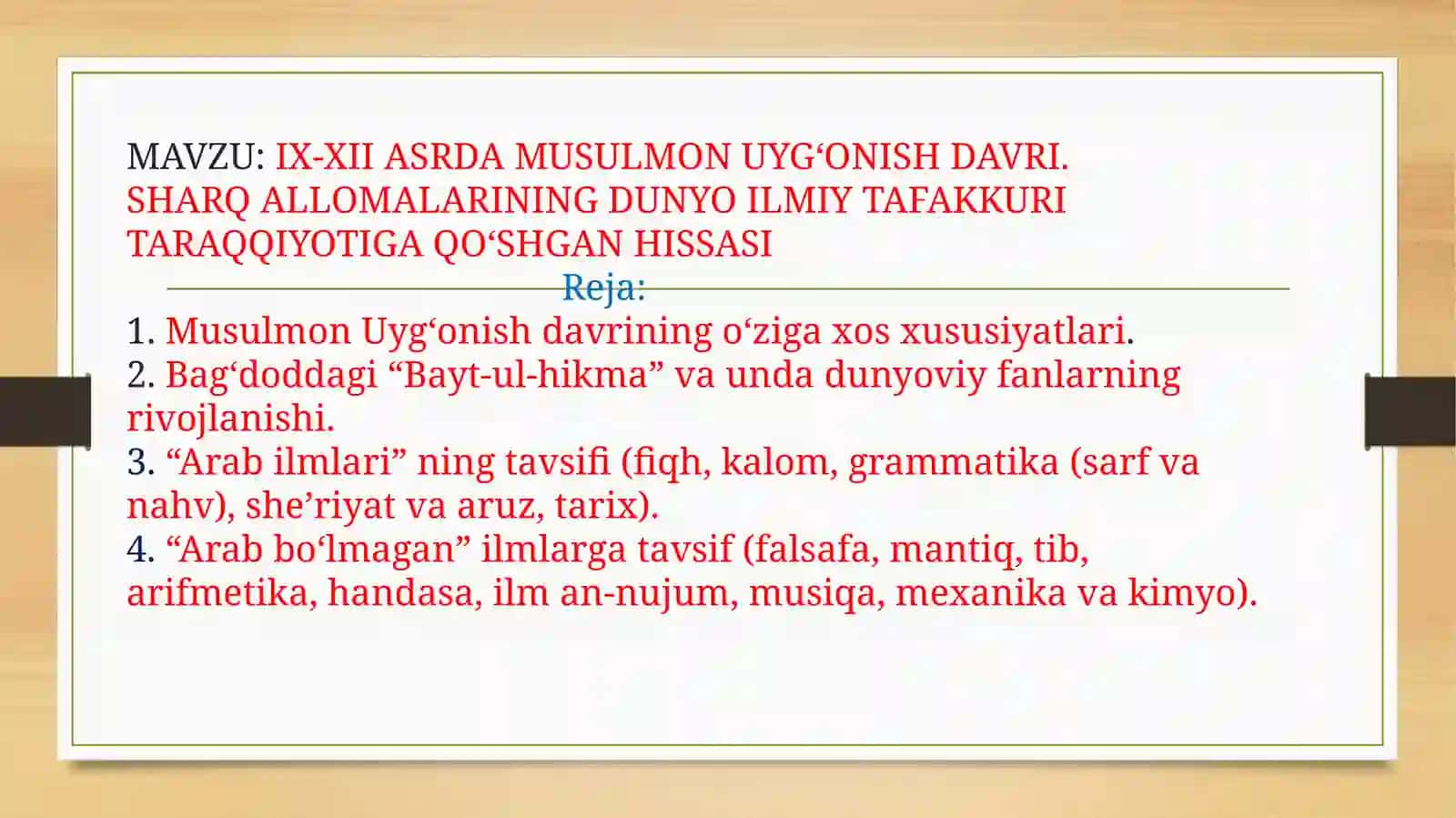 TERMIZDAVLAT UNIVERSITETI TARIX FAKULTE I 2-KURS 324-GURUH TALABASIQURBONOV JAMSHID BEKNING FAN VATEXNIKA TARIXI FANIDAN TAYYORLAGAN TAQDIMOTI 2