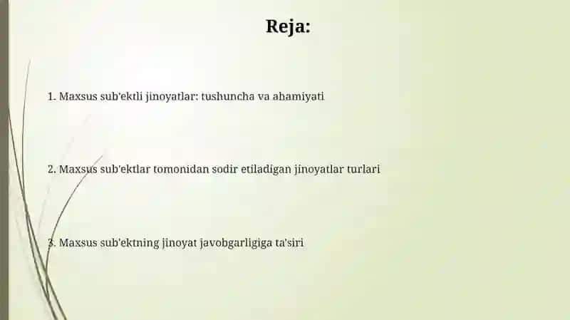 Maxsus sub'ektli jinoyatlar: tushuncha va turlari 2