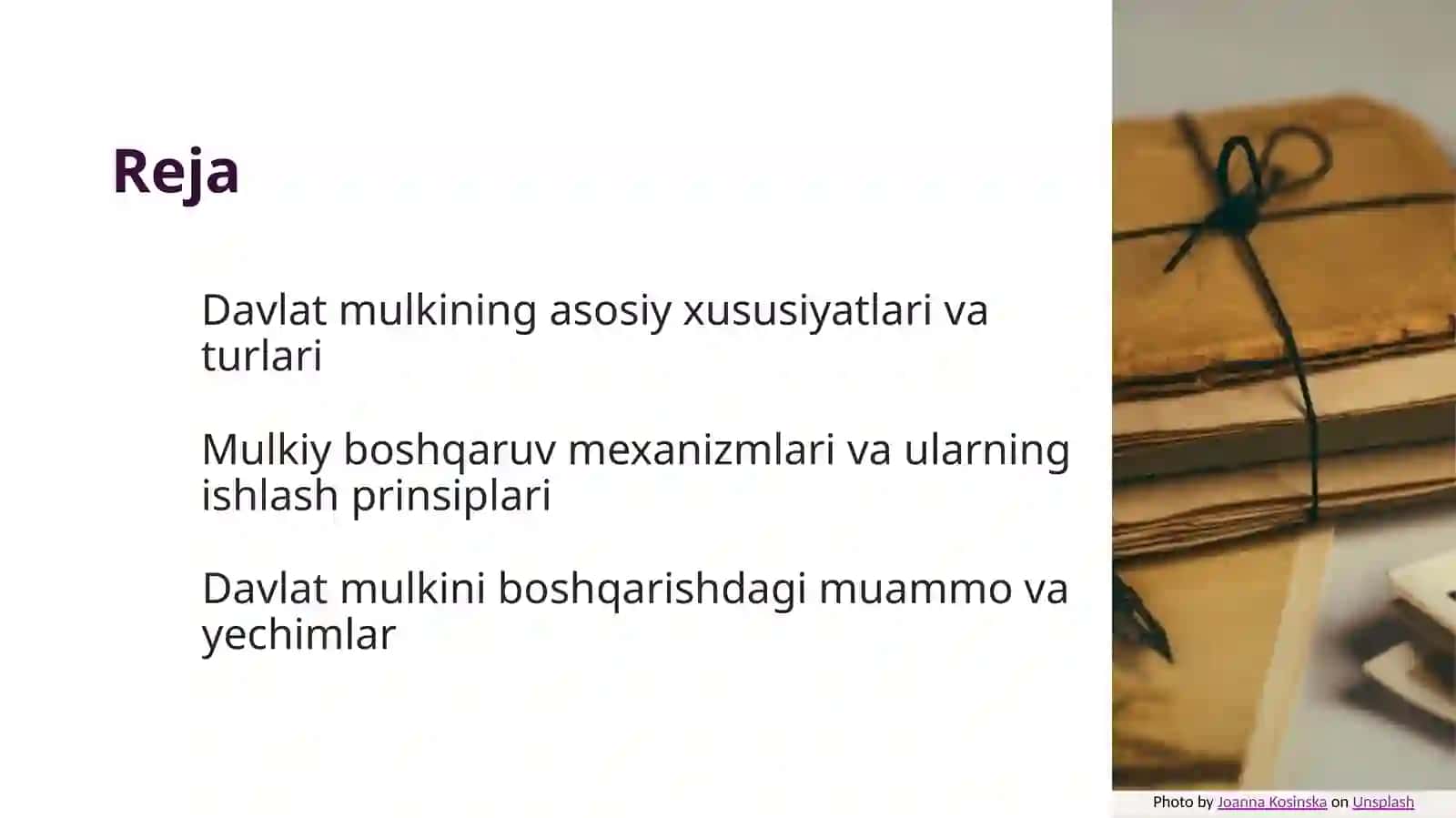 Davlatning mulkini xususiylashtirish va boshqaruv siyosati 2