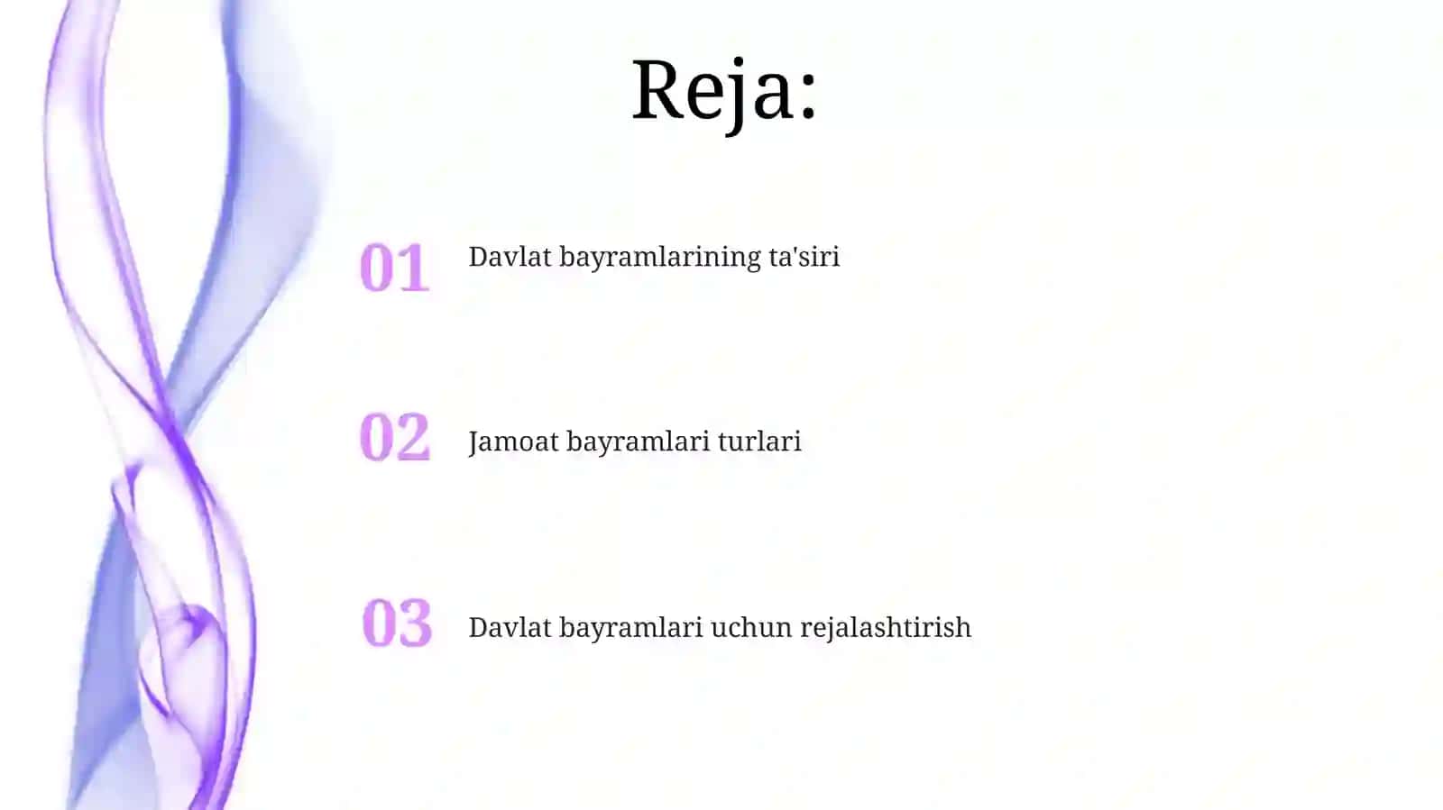 Davlat bayramlarining ta'siri 2