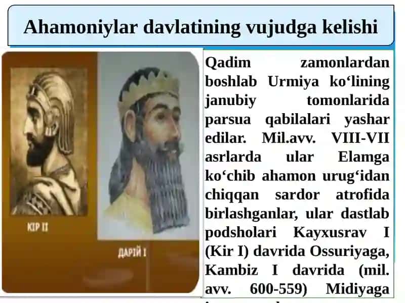 O‘rta Osiyoda Ahamoniylar davrida davlat boshqaruvi 2