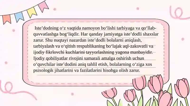 Iste’dodli o‘quvchilarni aniqlash va ularni tarbiyalash 2
