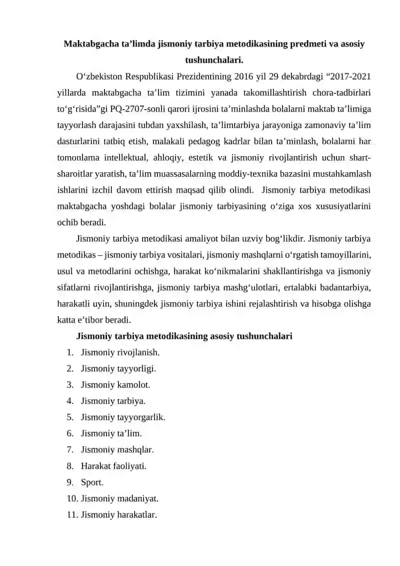 Maktabgacha ta'limda jismoniy tarbiya metodikasi 2
