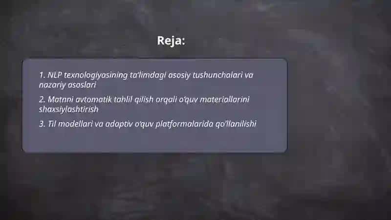 NLP texnologiyasining ta‘limdagi o‘rni 2