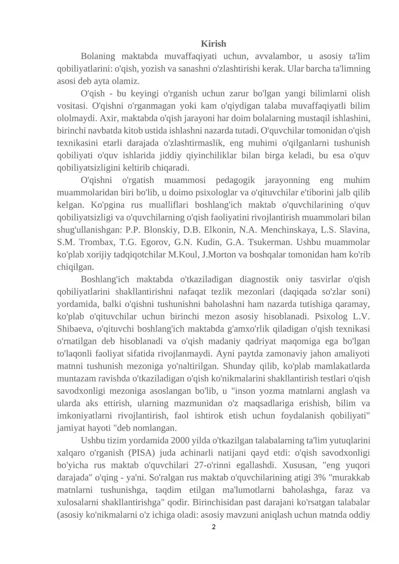 Kichik o'quvchilar uchun o'qishni o'rgatish muammosining psixologik va pedagogik asoslanishi 2
