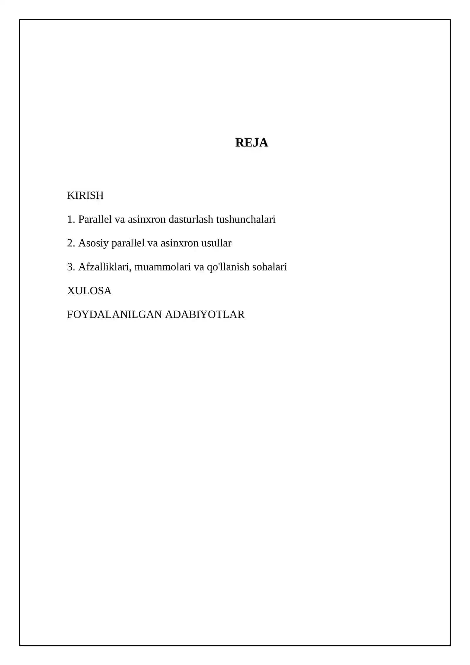 Parallel va asinxron dasturlash usullari 2