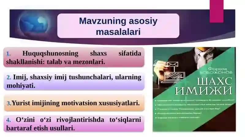 Yuristlar jamoasi hamda jamiyatda ijobiy shaxsiy imijni shakllantirish  yo‘l-yuriqlari 2