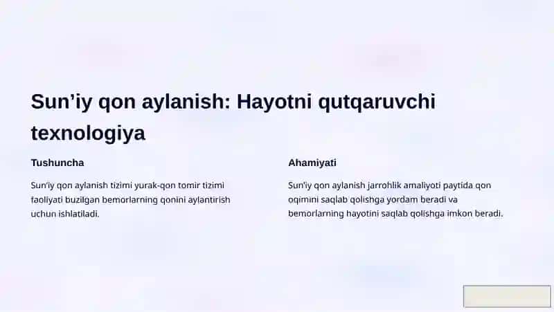Sunʼiy organlar: Hayotni saqlab qolish texnologiyalari 2