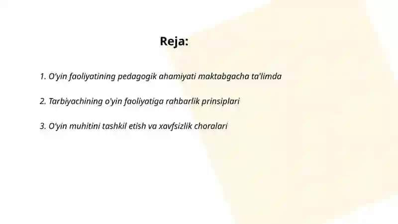 Tarbiyachisining o'yin faoliyatiga rahbarlik qilishi 2