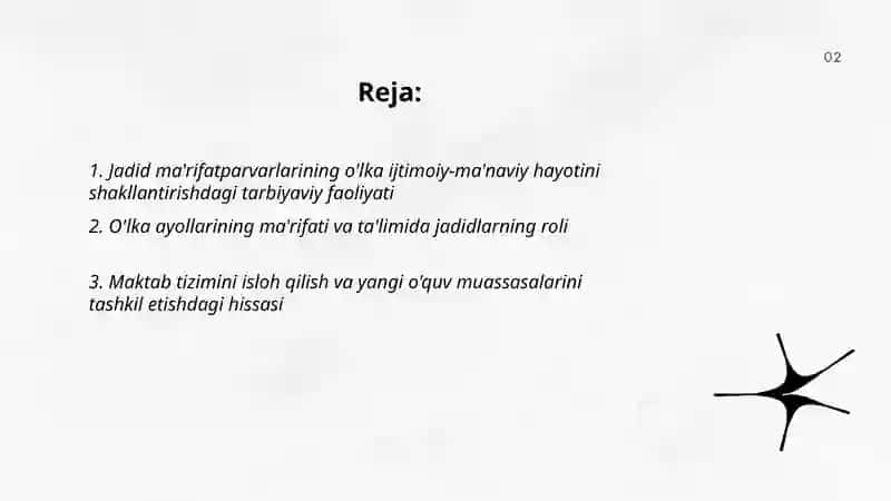 Jadid ma'rifatparvarlarining o'lka ijtimoiy-ma'naviy hayotida tutgan o'rni 2
