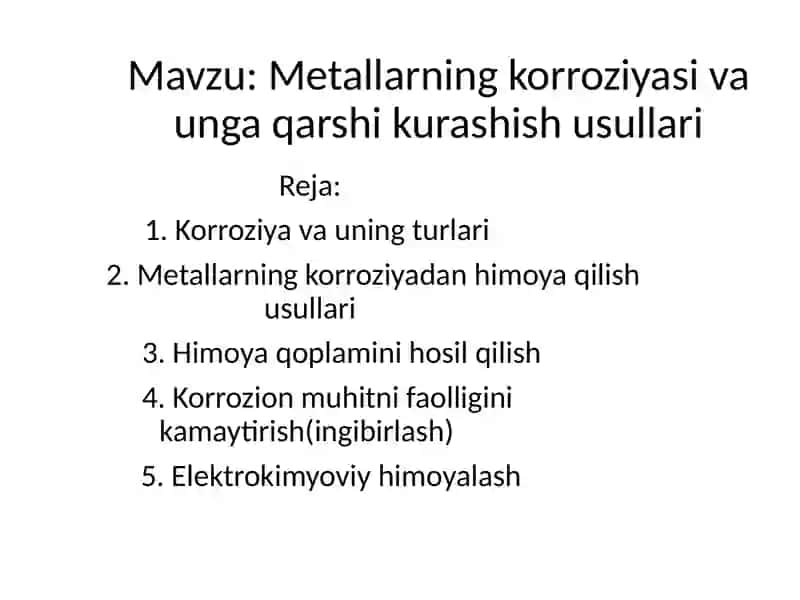 Metallar korroziyasi 2