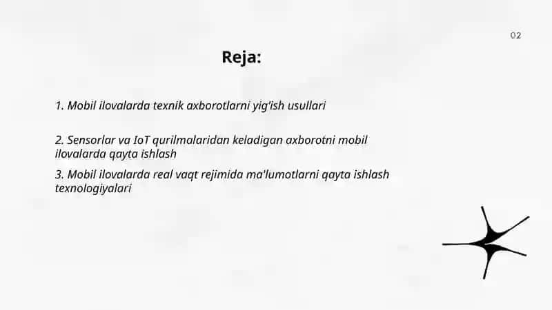 Mobil ilovalarda texnik axborotlarni yig‘ish usullari 2