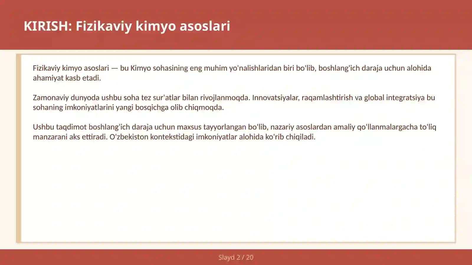 FIZIKAVIY KIMYO ASOSLARI 2
