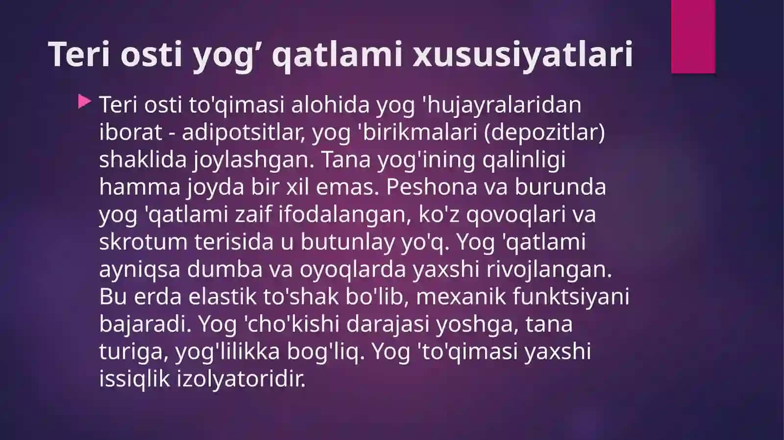 Teri osti yog’ qatlami xususiyatlari.Umumiy va cheklangan teri shishi:yangi tug’ilgan chaqaloqlarda sklerema va skleredema 2