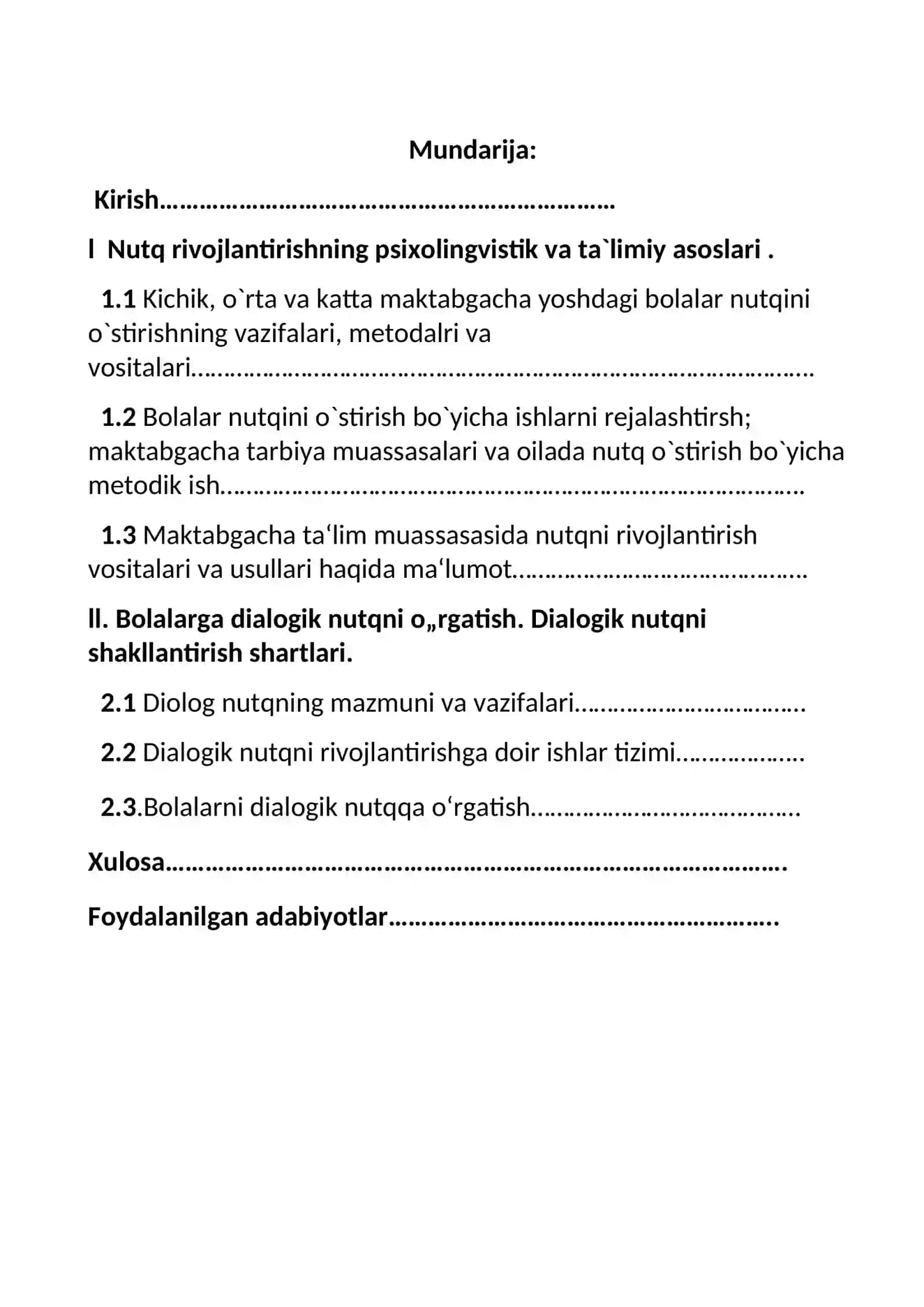 Nutqiy muloqatni rivojlantirishning o`ziga xos xususiyatlari 2