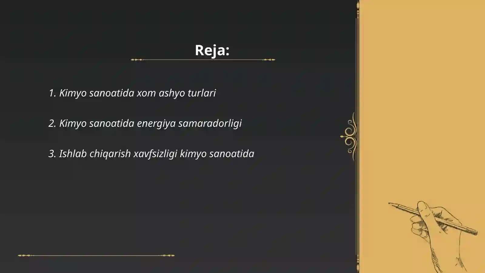 Kimyo sanoatida ishlab chiqarish 2
