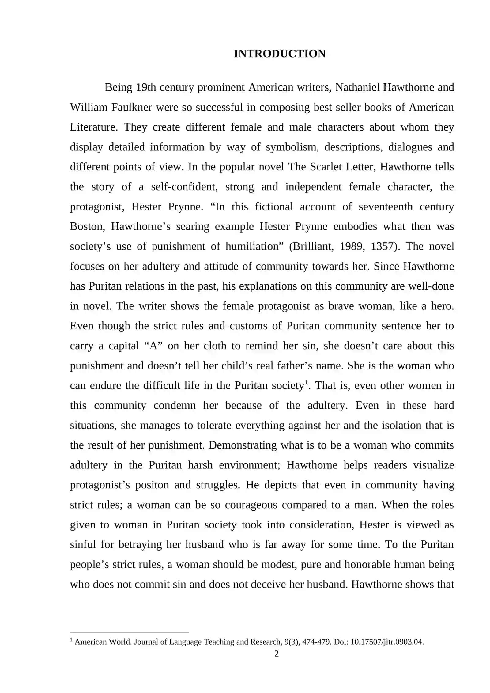 SYMBOLLISM AND ALLEGORY IN NATHANIEL HAWTHORNE’S “THE SCARLET LETTER” 2