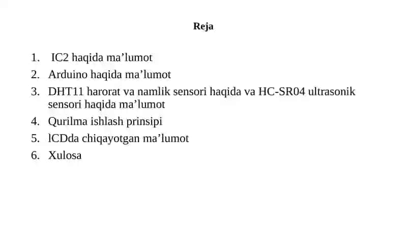 Ma’lumotlarni I2C orqali LCD va boshqa mikrokantrollerga uzatish qurilmasi 2