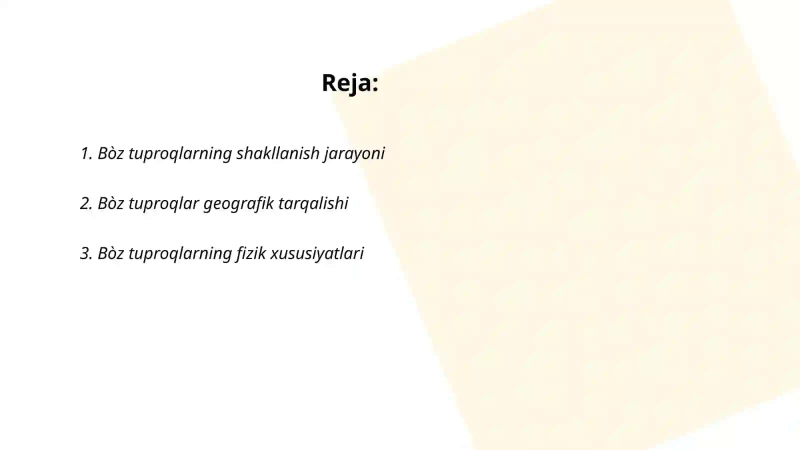 Bòz tuproqlar mintaqasi tiproqlari 2
