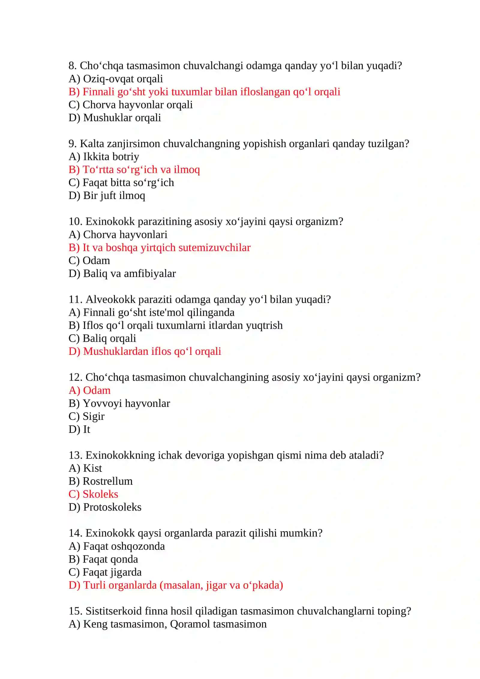 Umurtqasizlar zoologiyasi 2