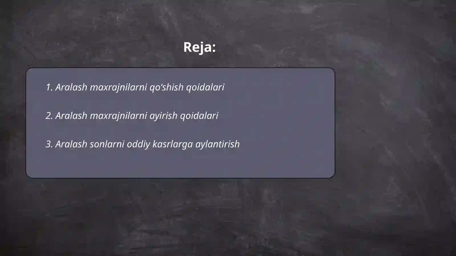 Aralash maxrajni qoʻshich va ayirish 2