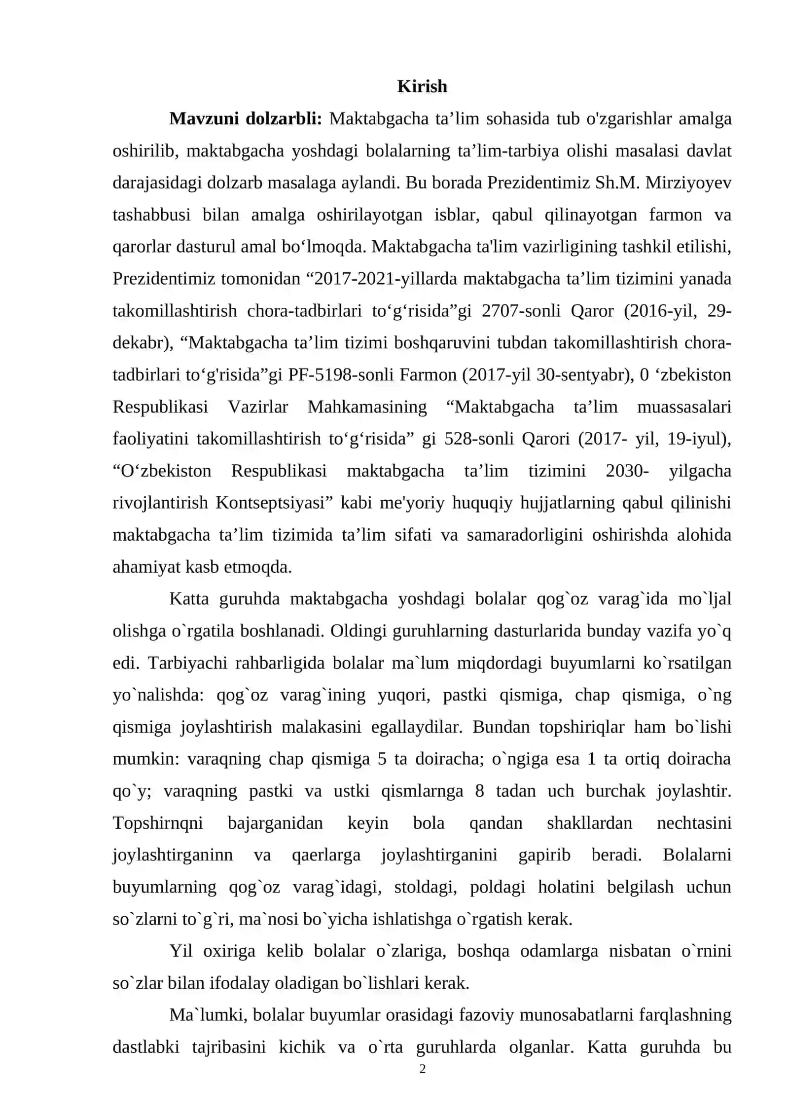 BOLALARDA PREDMETLARNING SHAKLI HAQIDA TASAVVURLARNI SHAKLLANTIRISH 2