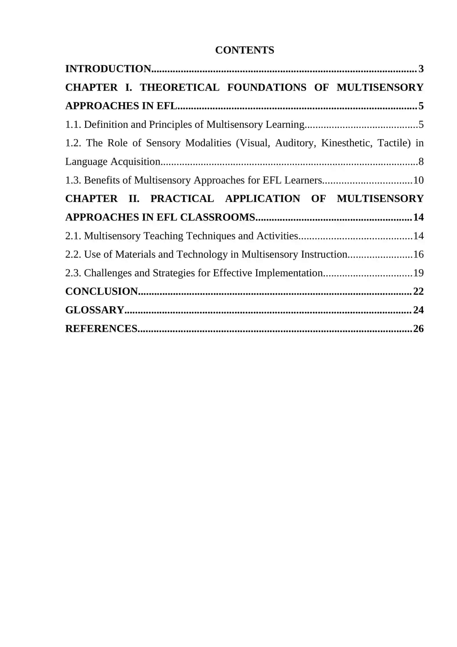 Using multisensory approaches in EFL 2