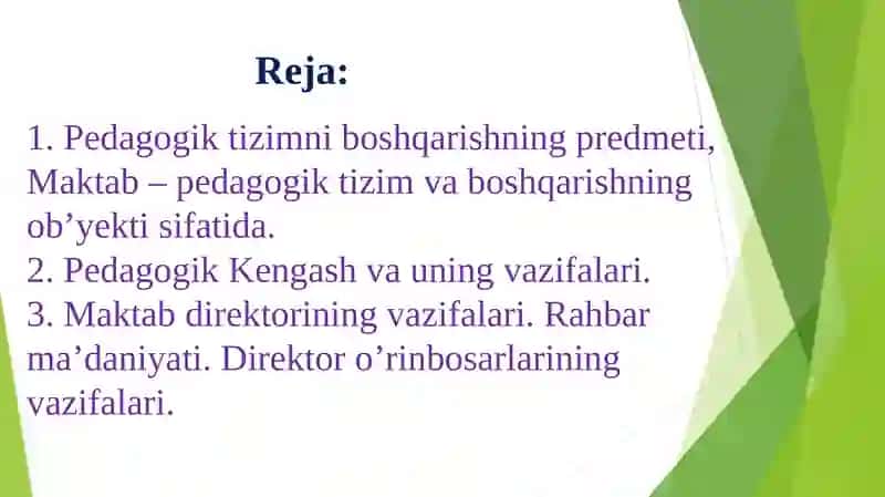 Pedagogik Tizim va Boshqarish 2