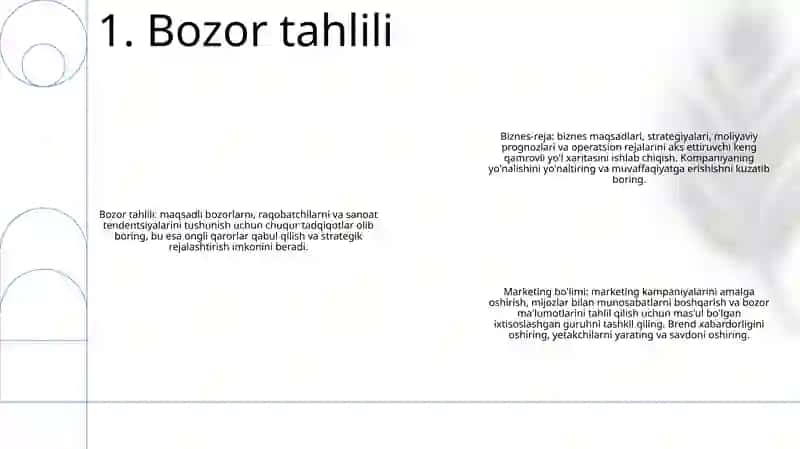 Biznes Rejaning Marketing BoʻLimi 2