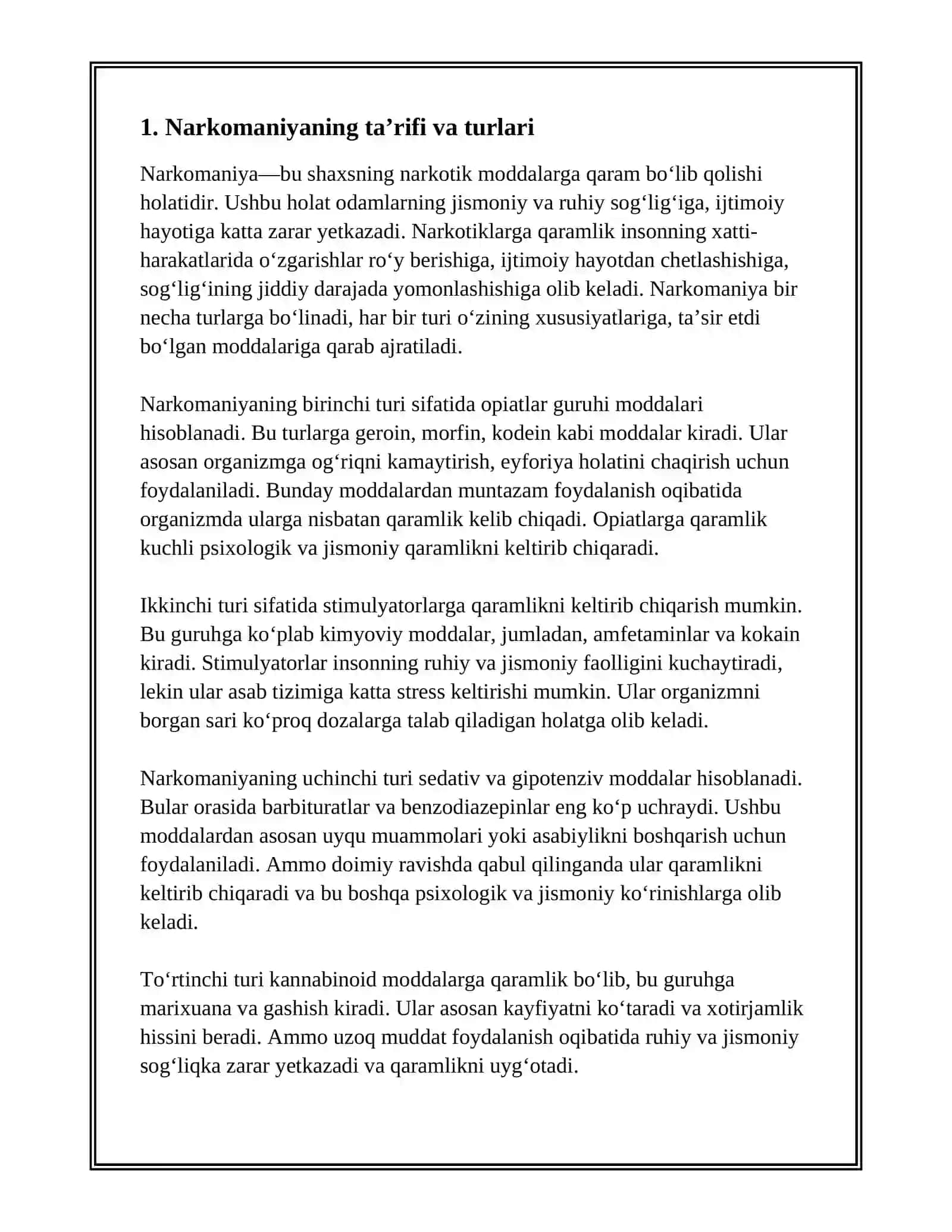 NARKOMANIYA VA UNING ASORATLARI 2