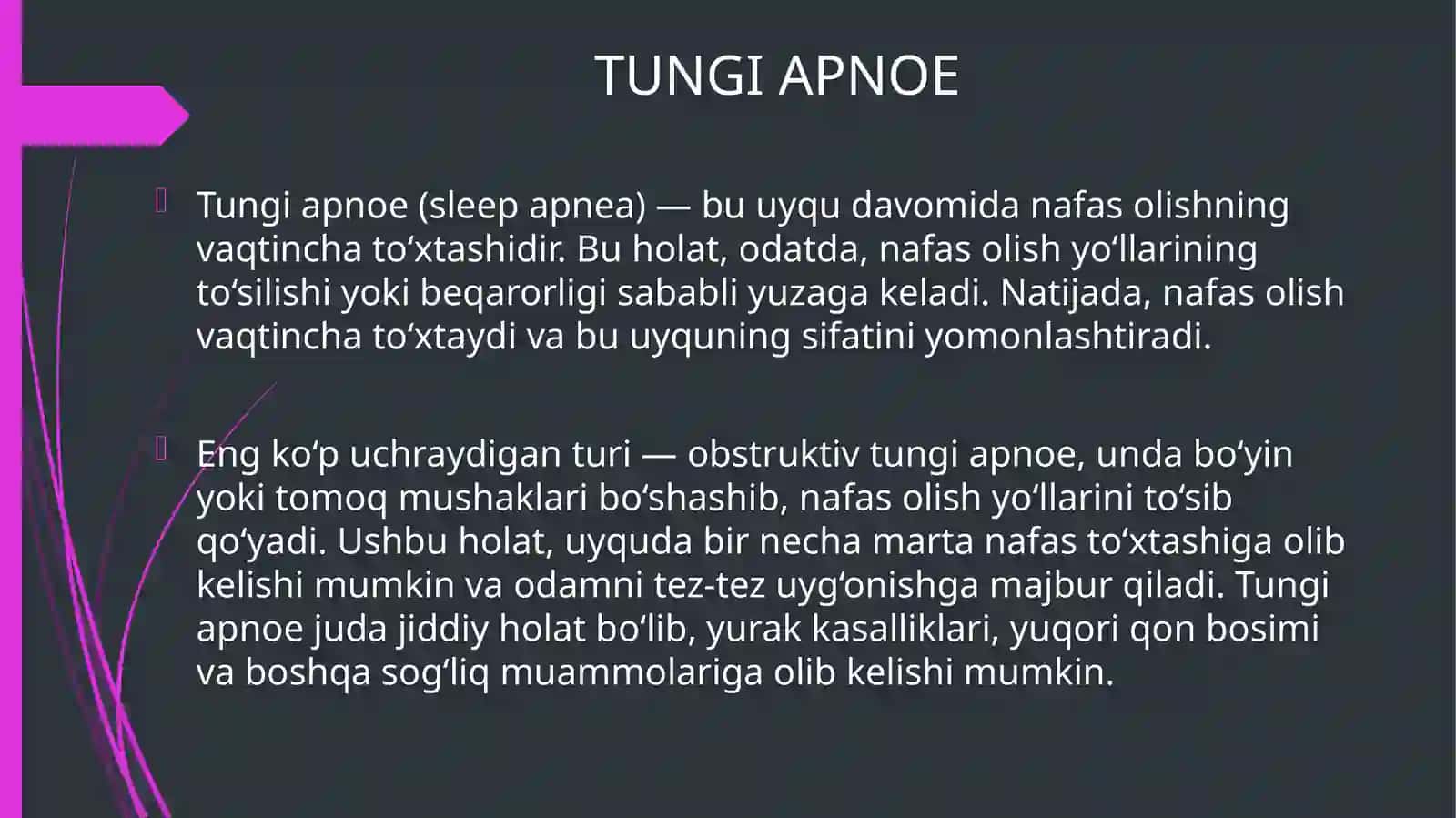 Tungi apnoe 2